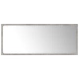 Bathroom Mirror Concrete Gray 35.4"x0.6"x14.6" Engineered Wood