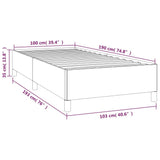 Bed Frame White 39.4"x74.8" Twin Faux Leather