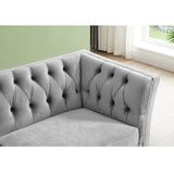 Solid Color Tufted Sofa for Living Room