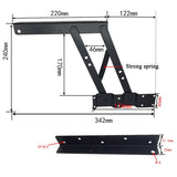 2 Pcs Lift Up Top Coffee Table Mechanism Hardware Furniture Hinges for 30kg Table Lift and Folding Table Hinges