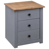 Bedside Cabinet Gray 18.1"x15.7"x22.4" Pinewood Panama Range