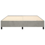 Box Spring Bed Frame Light Gray 72"x83.9" California King Velvet