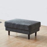 Modern fabric sofa L shape;  3 seater with ottoman-104"-Dark gray