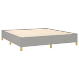 Bed Frame Light Gray 76"x79.9" King Fabric