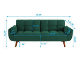 New Design Velvet Sofa Furniture Adjustable Backrest Easily Assembles Loveseat