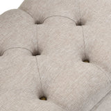 Storage Bench with Backrest 43.3" Cream Fabric