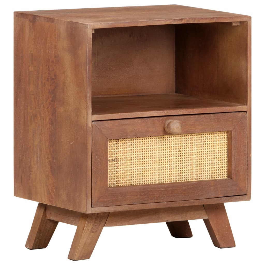 Bedside Cabinet 15.7"x11.8"x19.7" Solid Mango Wood