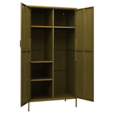 Wardrobe Olive Green 35.4"x19.7"x70.9" Steel