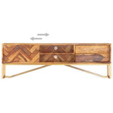 TV Cabinet 55.1"x11.8"x17.7" Solid Sheesham Wood