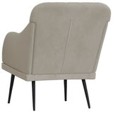 Armchair Light Gray 24.8"x29.9"x31.5" Velvet