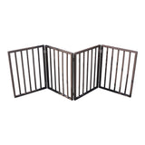 Pet Gate – Dog Gate for Doorways;  Stairs or House – Freestanding;  Folding ;  Dark Brown; Arc Wooden