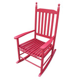 wooden porch rocker chair Red