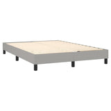 Box Spring Bed with Mattress Light Gray 53.9"x74.8" Full Fabric