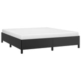 Bed Frame Black 76"x79.9" King Faux Leather