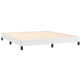 Bed Frame White 76"x79.9" King Faux Leather