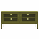 TV Cabinet Olive Green 41.3"x13.8"x19.7" Steel