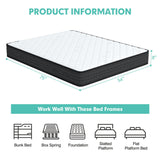 8 Inch Breathable Memory Foam Bed Mattress Medium Firm for Pressure Relieve