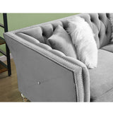 Solid Color Tufted Sofa for Living Room