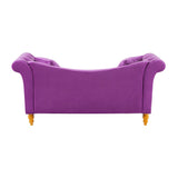 Living Room Sofa Velvet U Shape Backrest with Storage and Storage Space