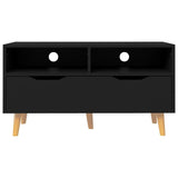 TV Cabinet Black 35.4"x15.7"x19.1" Engineered Wood