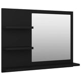 Bathroom Mirror Black 23.6"x4.1"x17.7" Engineered Wood