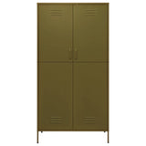 Wardrobe Olive Green 35.4"x19.7"x70.9" Steel