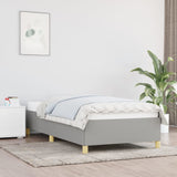 Bed Frame Light Gray 39.4"x74.8" Twin Fabric