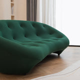 Modern Curved living room sofa ; green