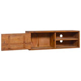 Wall-mounted TV Cabinet 35.4"x11.8"x11.8" Solid Teak Wood