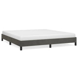 Bed Frame Dark Gray 76"x79.9" King Velvet