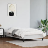 Bed Frame White 39.4"x74.8" Twin Faux Leather