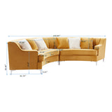 Velvet Curved Oversize Sofa for Living Room