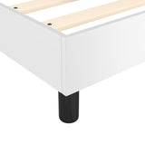 Box Spring Bed Frame White 59.8"x79.9" Queen Faux Leather