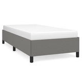 Bed Frame Dark Gray 39.4"x74.8" Twin Fabric