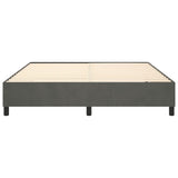 Box Spring Bed Frame Dark Gray 72"x83.9" California King Velvet