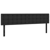 Box Spring Bed with Mattress&LED Black King Faux Leather