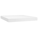 Pocket Spring Bed Mattress White 59.8"x79.9"x7.9" Queen Faux Leather