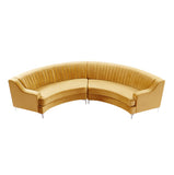 Velvet Curved Oversize Sofa for Living Room