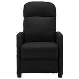 Reclining Chair Black Faux Leather