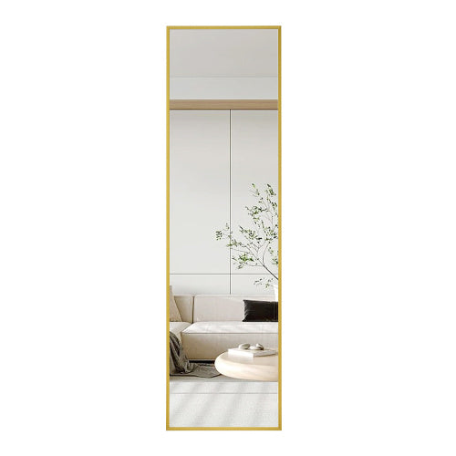 Golden Aluminium alloy Metal  Frame Arched Wall Mirror ,Bathroom Vanity Mirror, Bedroom Home Porch, Decorative Mirror, Clothing Store, Mirror, Wall Mounted. 48"*13.9"