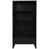 Bookshelf Industrial Black 35.4"x15.7"x70.9" Steel