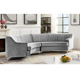 Velvet Curved Oversize Sofa for Living Room