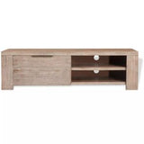 TV Cabinet Solid Brushed Acacia Wood 55"x15"x15.7"