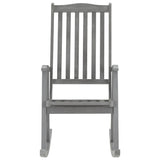 Rocking Chair Gray Solid Acacia Wood