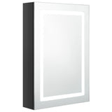 LED Bathroom Mirror Cabinet Shining Black 19.7"x5.1"x27.6"