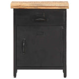 Bedside Cabinet 15.7"x11.8"x20.5" Rough Mango Wood