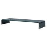 TV Stand / Monitor Riser Glass Black 39.4"x11.8"x5.1"