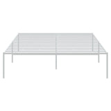 Metal Bed Frame White 53.1"x74.8"