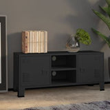 Industrial TV Cabinet Black 41.3"x13.8"x16.5" Metal