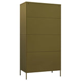 Wardrobe Olive Green 35.4"x19.7"x70.9" Steel